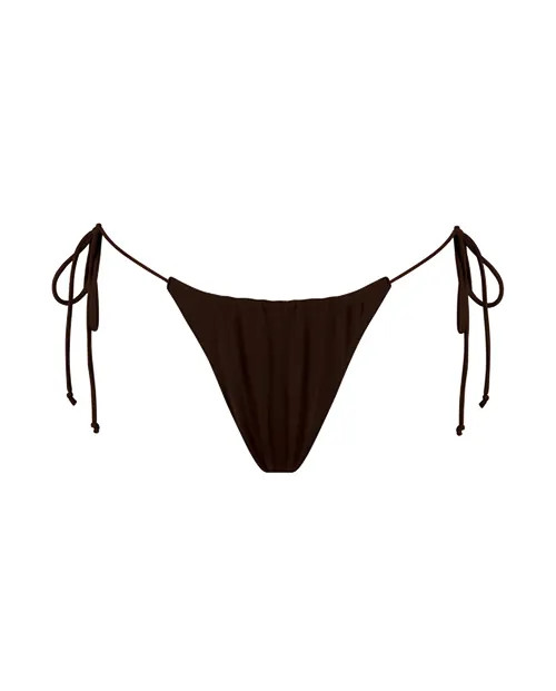 Chocolate Ruched Bikini Bottom | Ark Swimwear