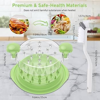 Upgrade Chicken Shredder, 10''Chicken Shredder Tool Twist with Transparent Lid, Ergonomic Handle ... | Amazon (US)