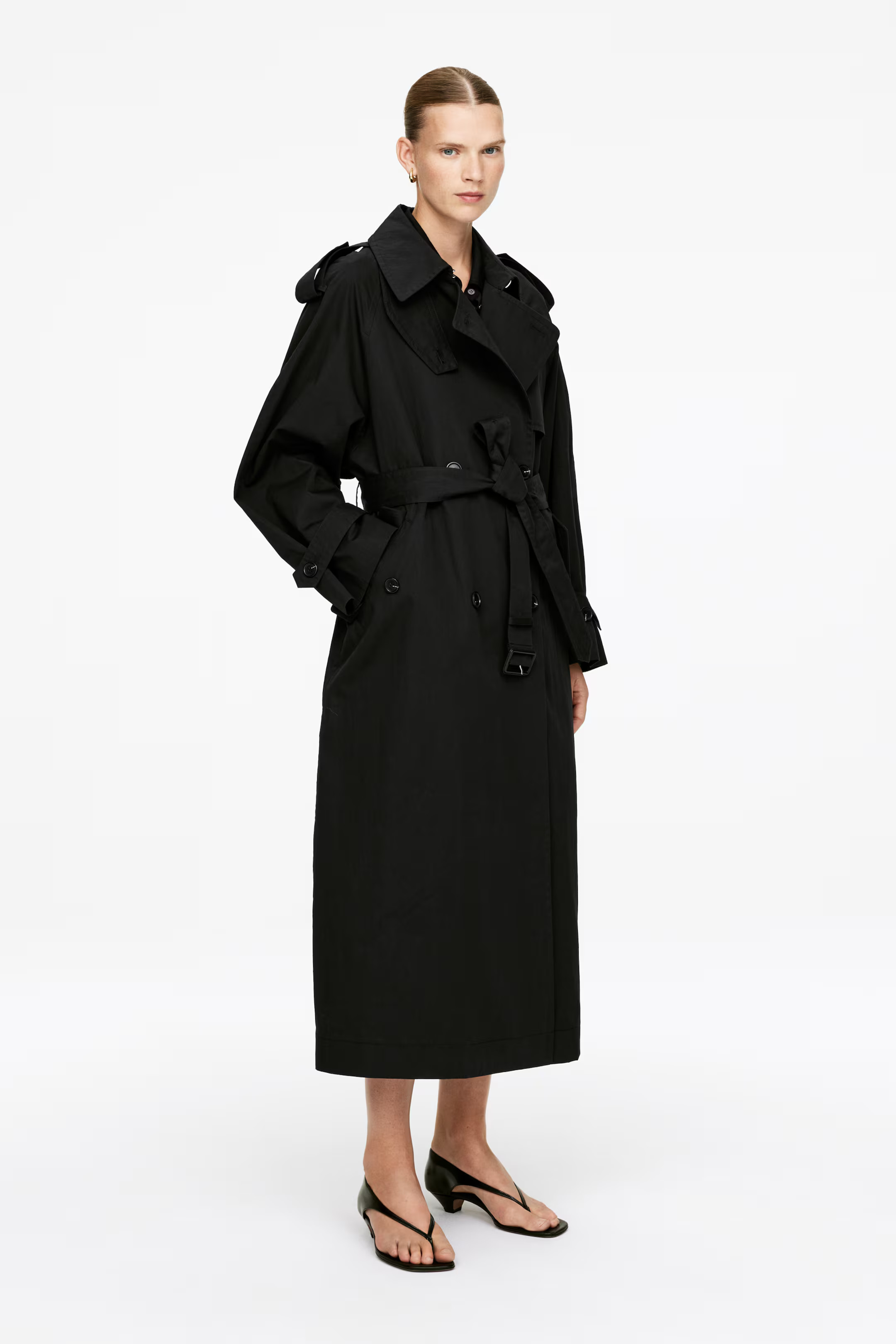 Oversize-Trenchcoat - Schwarz - Ladies | H&M AT | H&M (DE, AT, CH, NL, FI)