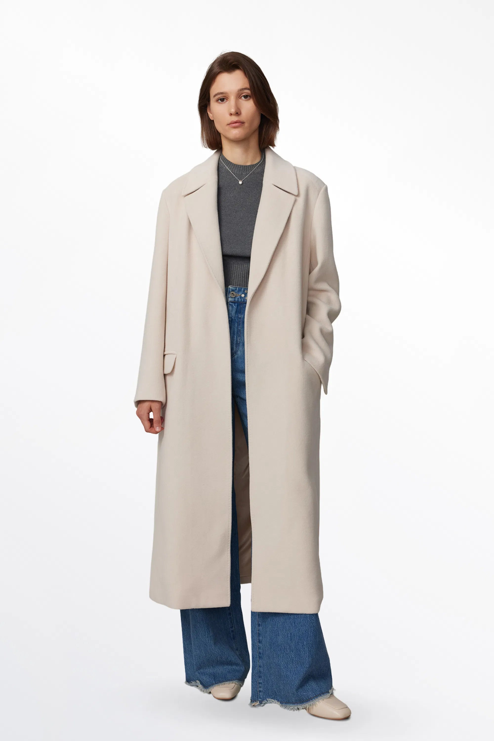 Ros Hand-Stitched Sculpted Coat in Wool-Alpaca Blend | Fabrique
