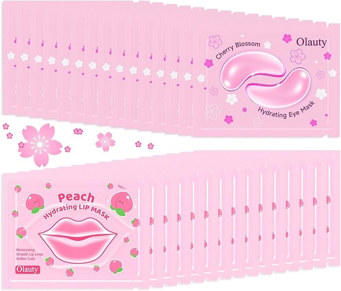 30 Pairs Lip Mask & Under Eye Patches, Pink Collagen Eye Mask Pads, Lip Mask Skincare, Bacheloret... | Amazon (US)