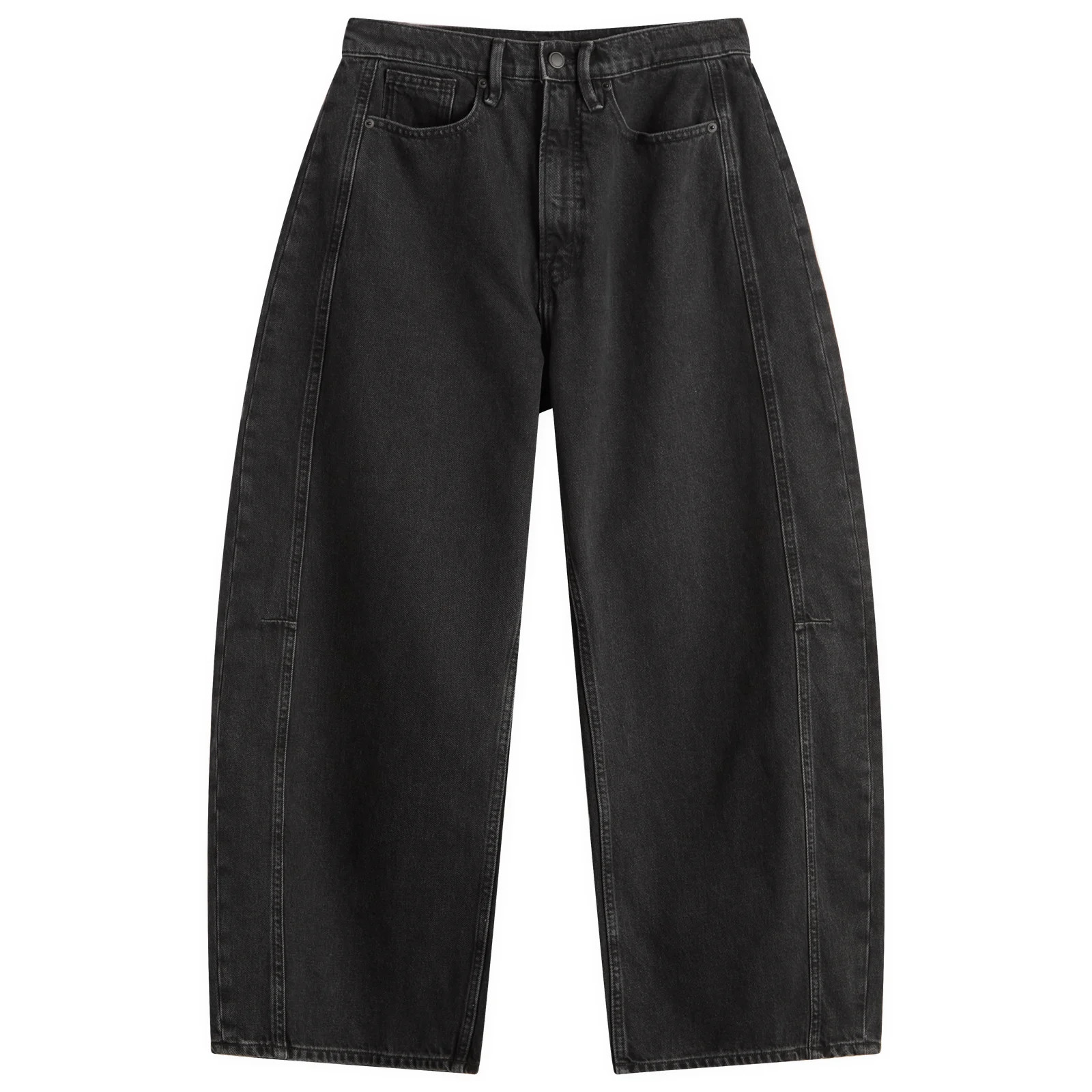 Good American Women's Good Extreme Barrel Jeans in Black, Size UK 8 | END. Clothing