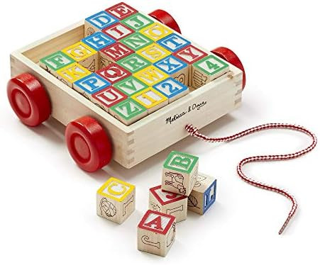 Melissa & Doug Classic ABC Block Cart | Amazon (US)