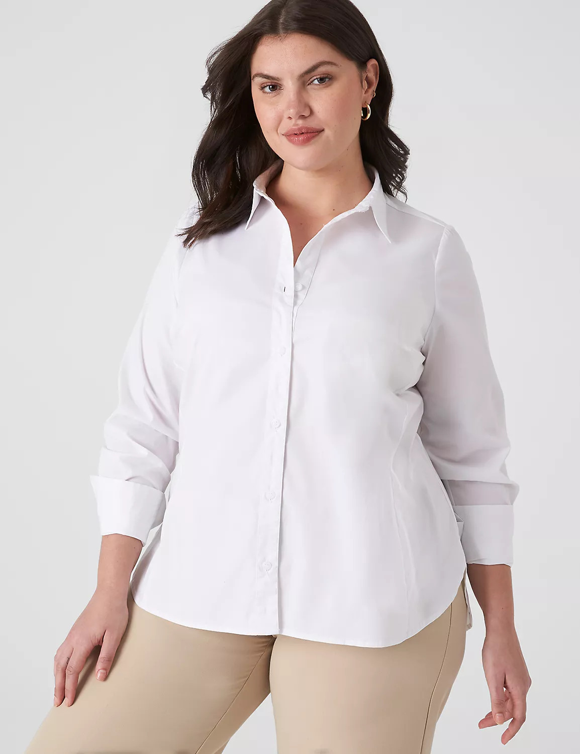 Button-Front Girlfriend Shirt | LaneBryant | Lane Bryant (US)