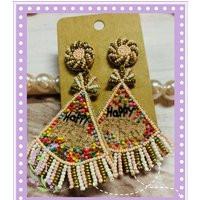 Pink Happy Birthday Girl Party Hat Beaded Earrings, Celebrate, 21st, 30Th, 40Th, Girls Night Out, Mama, Celebrate Night, Dangle Beads | Etsy (US)