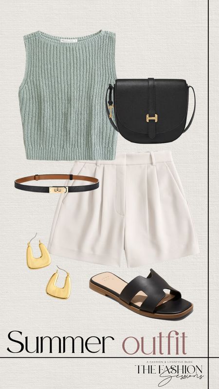 Spring Outfit | Linen shorts | Neutral Spring Outfit Ideas | Women's Outfit | Fashion Over 40 | Forties I Sandals | Gold | Amazon Fashion | Blouse | Workwear | Accessories | The Fashion Sessions | Tracy

#LTKover40 #LTKstyletip #LTKworkwear