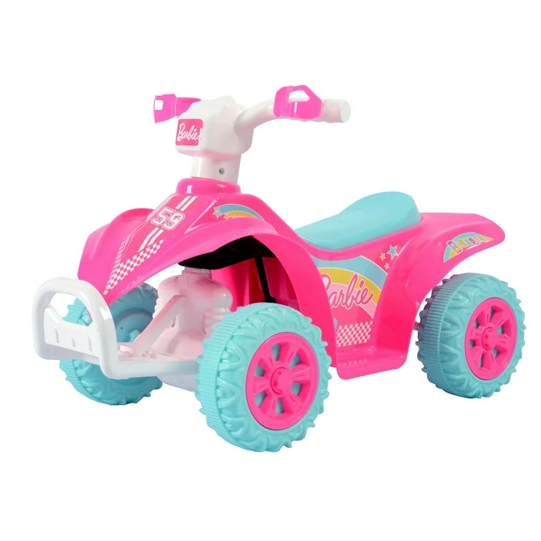 Barbie ATV Quad, 6V Battery Powered Ride On for Kids Ages 1.5+, Pink | Walmart (US)
