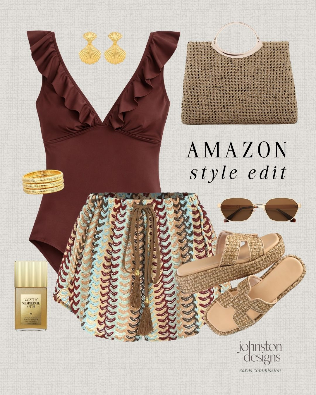 A chic Amazon summer outfit that’s perfect for beach days, resort walks or sunset dinners. This ruffle one-piece styled with a lightweight crochet cover-up, woven bag and neutral slides creates an easy coastal look you can wear all vacation long. 👙

Amazon fashion, amazon style edit, amazon summer outfit, beach vacation outfit, one piece swimsuit outfit, crochet cover up, woven beach bag, neutral summer sandals, gold shell earrings, summer resort wear, beach day outfit, coastal summer style, amazon vacation finds, chic beach outfit, summer outfit inspiration. 

 #LTKootd #LTKSwim #LTKTravel