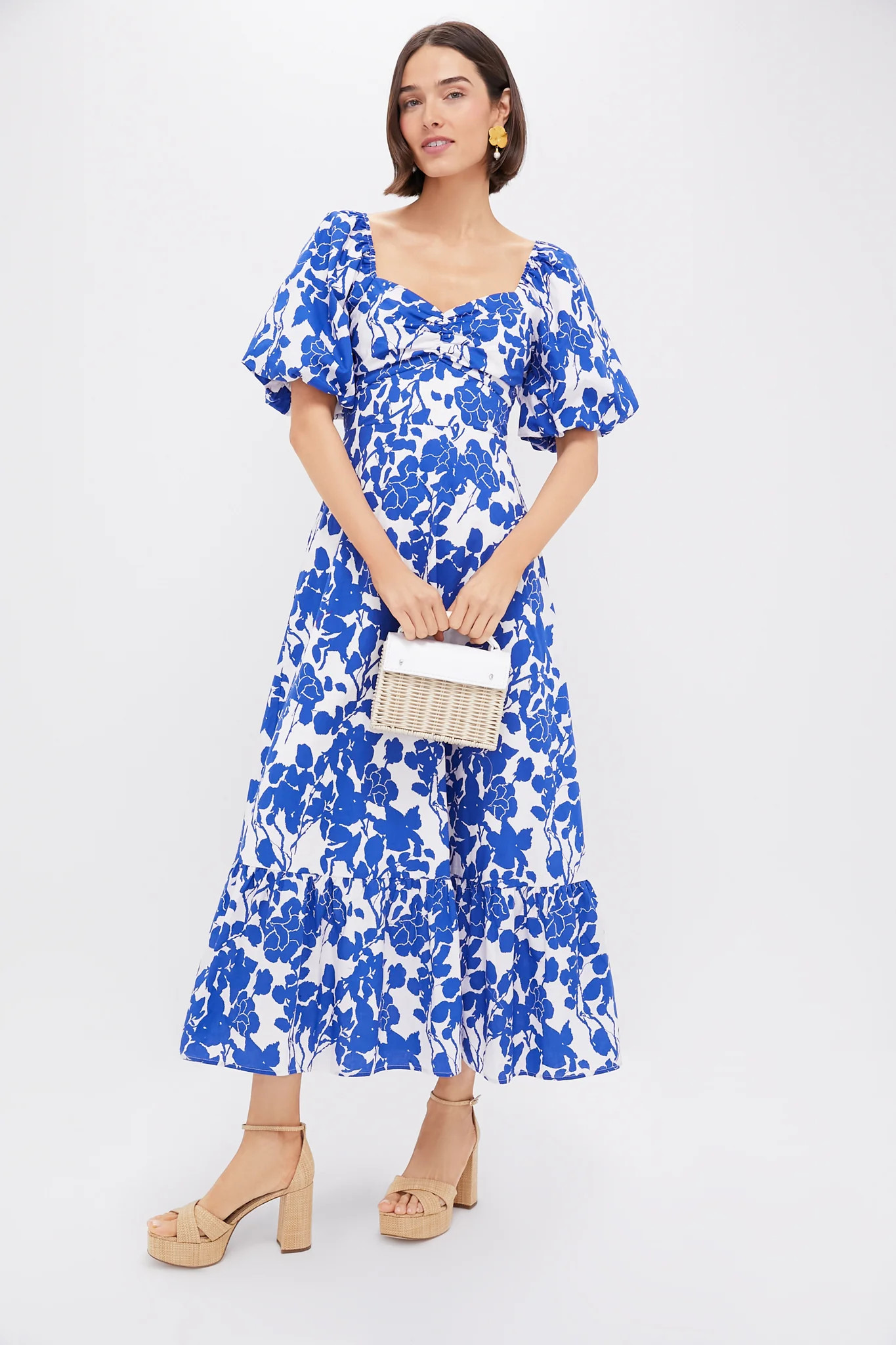 Blue Floral Seaport Midi Dress | Tuckernuck (US)