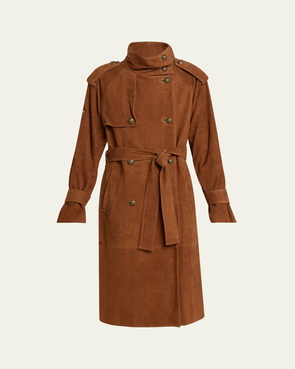 Johnny Suede Double-Breasted Coat | Bergdorf Goodman