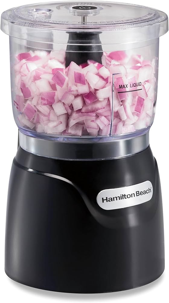 Hamilton Beach Electric Vegetable Chopper & Mini Food Processor, 3-Cup, 350 Watts, for Dicing, Mi... | Amazon (US)