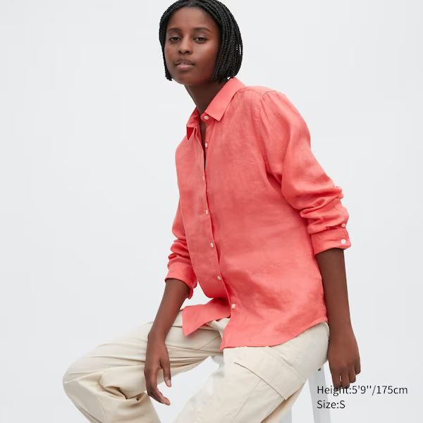 Premium Linen Long-Sleeve Shirt | UNIQLO (US)