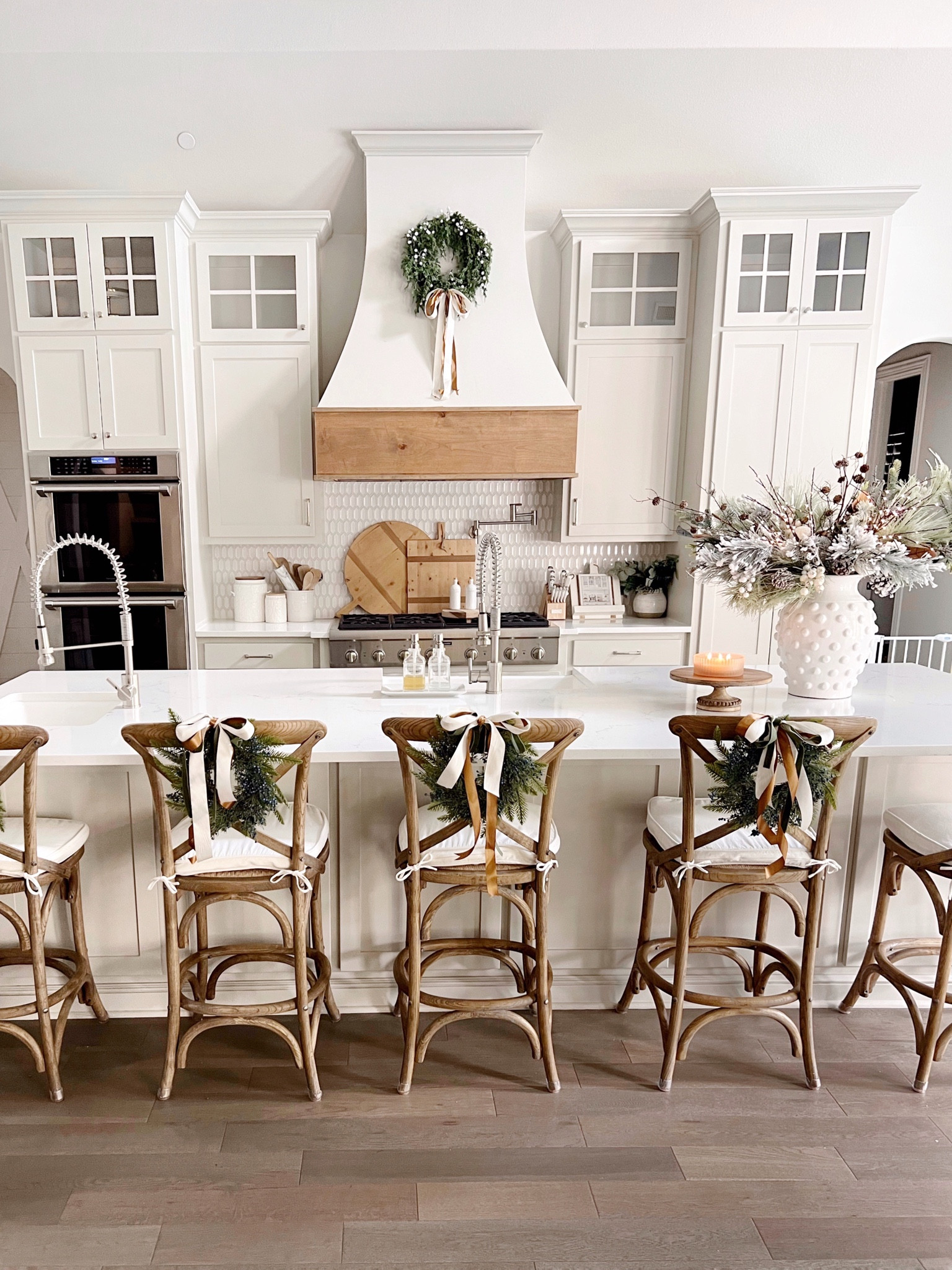 Mini Christmas wreaths for chairs 

#LTKHoliday #LTKSeasonal #LTKhome