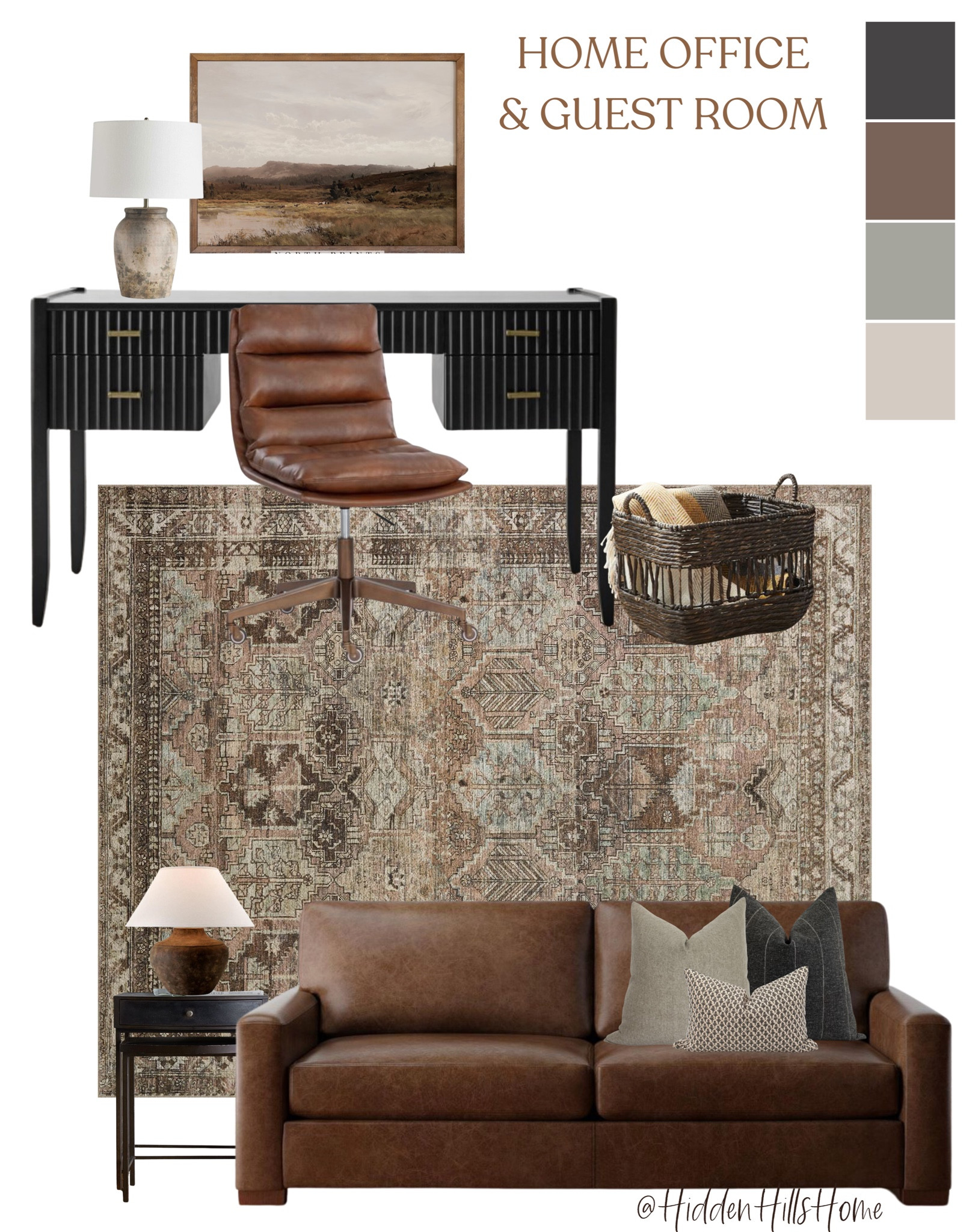 Home office guest bedroom, masculine home office, guest bedroom with sleeper sofa, pull out couch, guest bedroom home office decor ideas #homeoffice #guestbedroom

#LTKsalealert #LTKhome #LTKstyletip