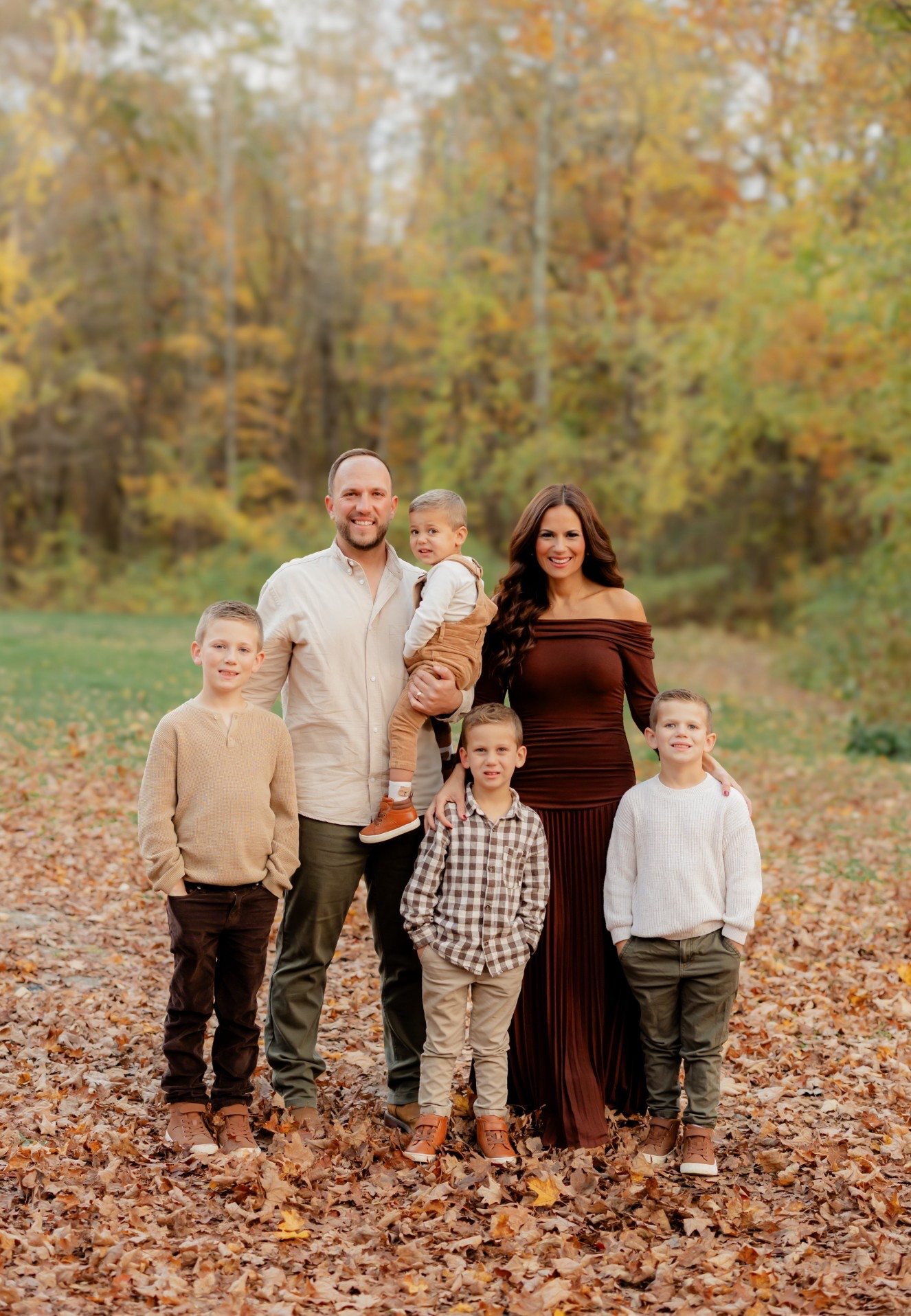 Fall family outfits. Fall family pictures. Fall family photo outfits. Fall fashion. Women’s fall dress. Thanksgiving outfits. Women’s fall picture dress. Thanksgiving dress. Bump-friendly dress. Family picture dress. Women’s brown dress. Men’s fall outfit. Boys fall outfit. Toddler boy fall outfit. 

#LTKMens #LTKFindsUnder100 #LTKKids