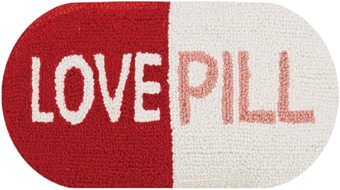 Peking Handicraft Love Pill Shaped Hook Pillow, 16-inch Length, Wool and Poly Velvet, Blown in Fi... | Amazon (US)