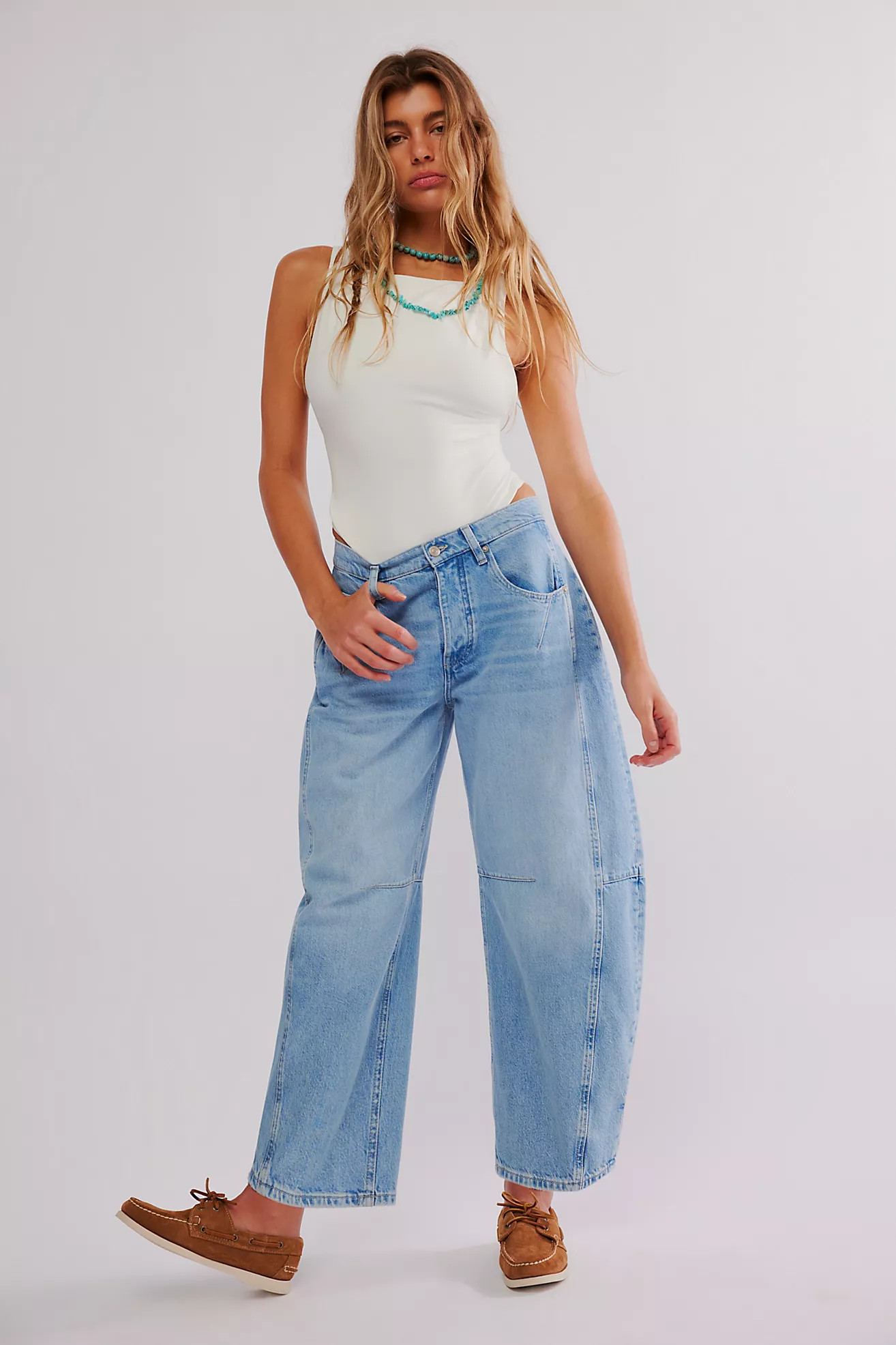 CRVY Venus Barrel Jeans | Free People (Global - UK&FR Excluded)