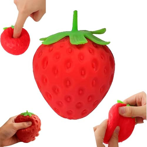 Strawberry Squishy, Realistic Strawberry Ball Relieve Stress and Anxiety, Party Favor Slow Rise Pressure Release Toy | Amazon (US)