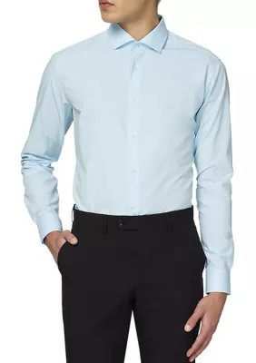 OppoSuits Men's Cool Blue Long Sleeve Shirt, Small | Belk