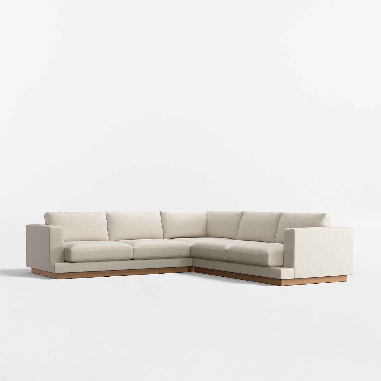 Tidal 3-Piece L-Shaped Sectional Sofa + Reviews | Crate & Barrel | Crate & Barrel