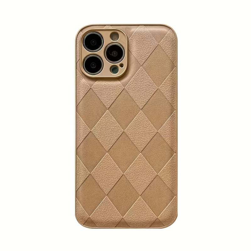 Luxury Retro Grid Pattern Artificial Leather Phone Case - Temu United Kingdom | Temu Affiliate Program