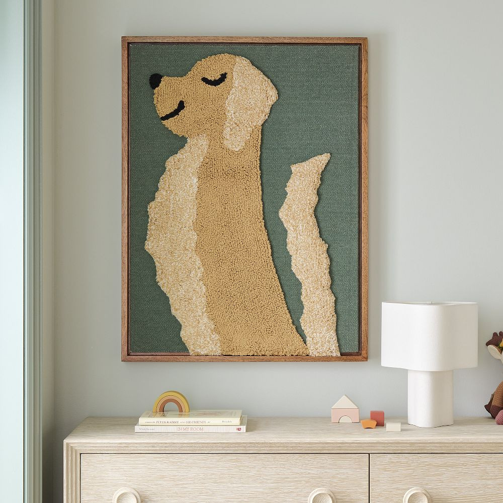West Elm x PBK Puppy Woven Framed Art | West Elm (US)