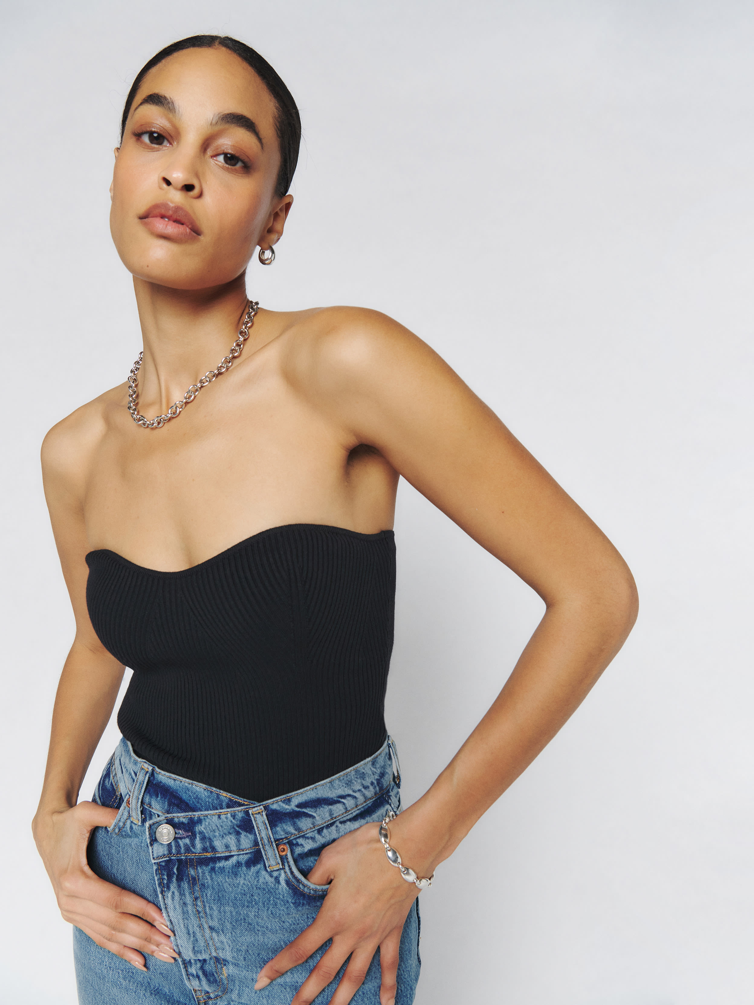 Jenni Strapless Sweater | Reformation (Global)