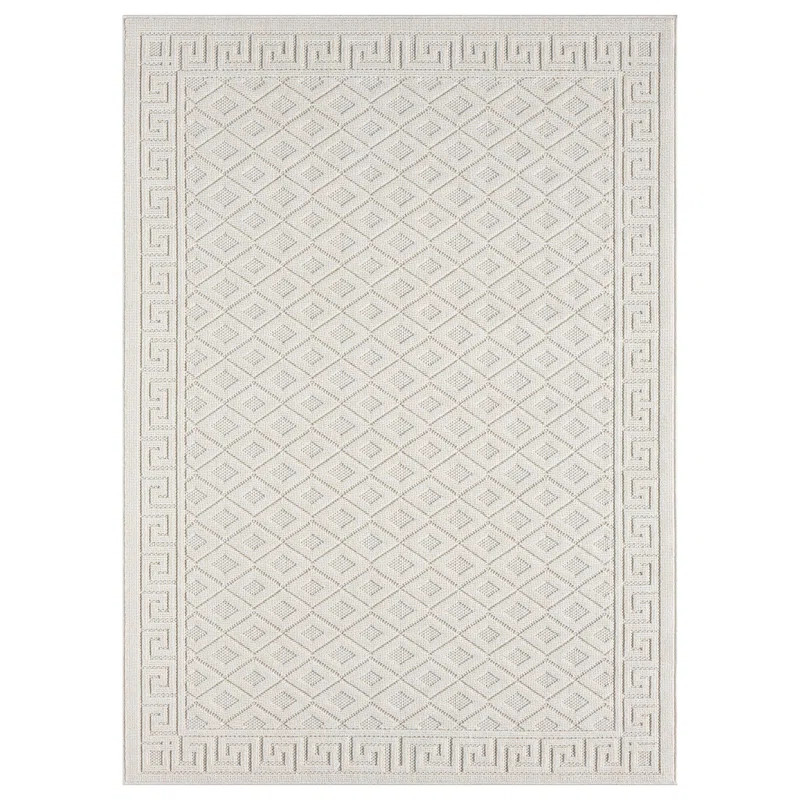 Diamond Lattice Power Loomed Indoor/Outdoor Rug | Wayfair North America