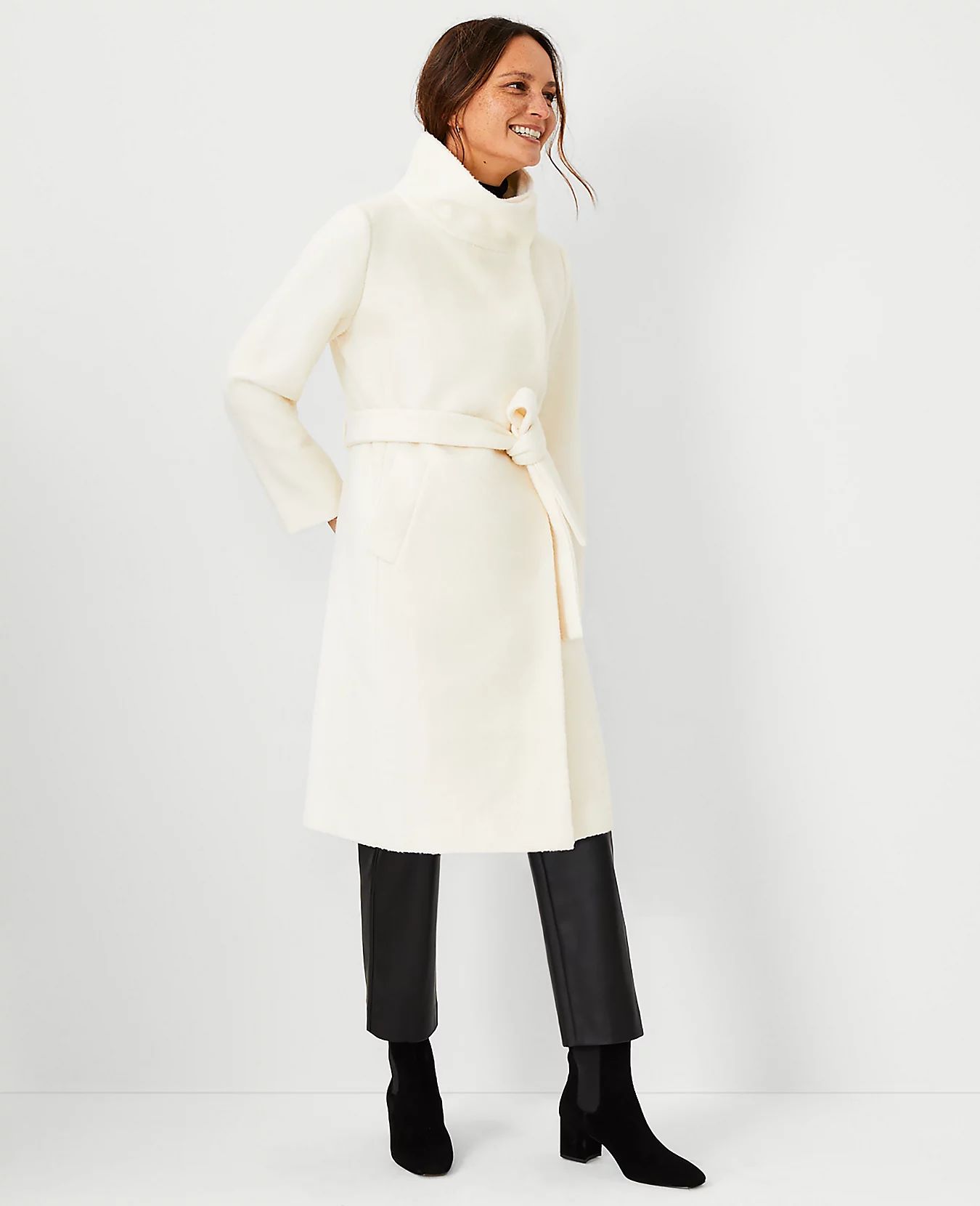 Belted Funnel Neck Coat | Ann Taylor (US)