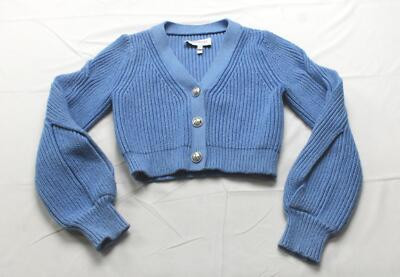 Derek Lam 10 Crosby Women's Twisted Cutout Marcelyn Knit Cardigan AH4 Blue Small  | eBay | eBay US