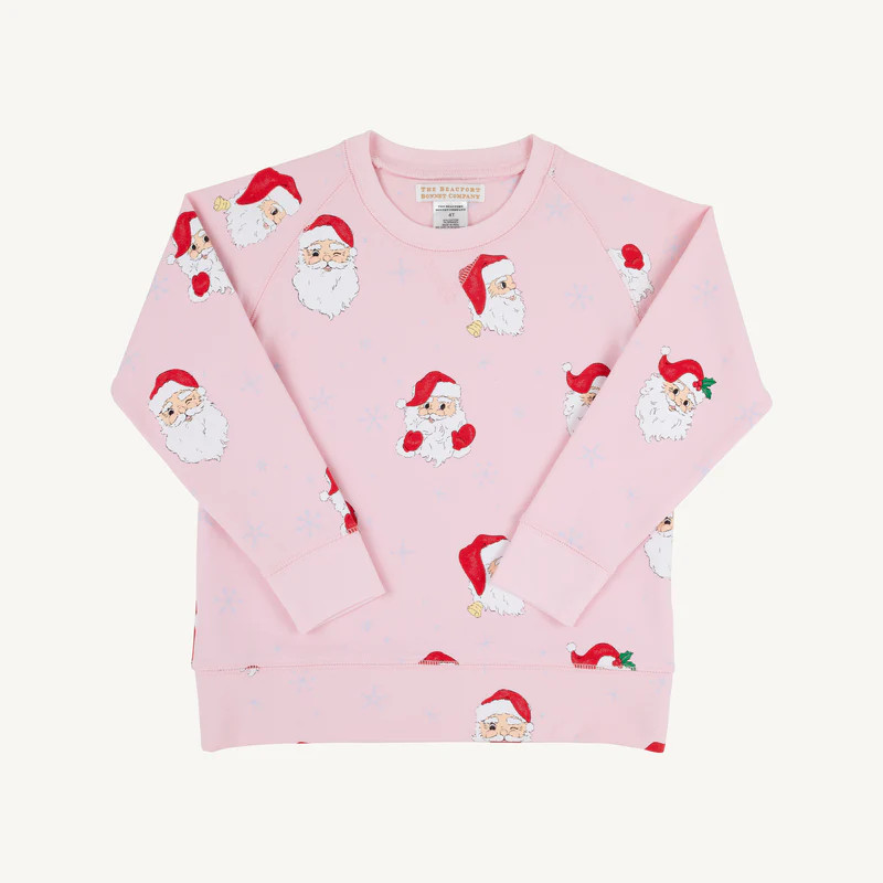 Cassidy Comfy Crewneck - Dear Santa (Palm Beach Pink) | The Beaufort Bonnet Company