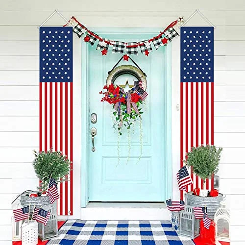 Patriotic Decorations for Labor Day-4th of July Decor-Hanging American Flag Banners Stars and Str... | Walmart (US)