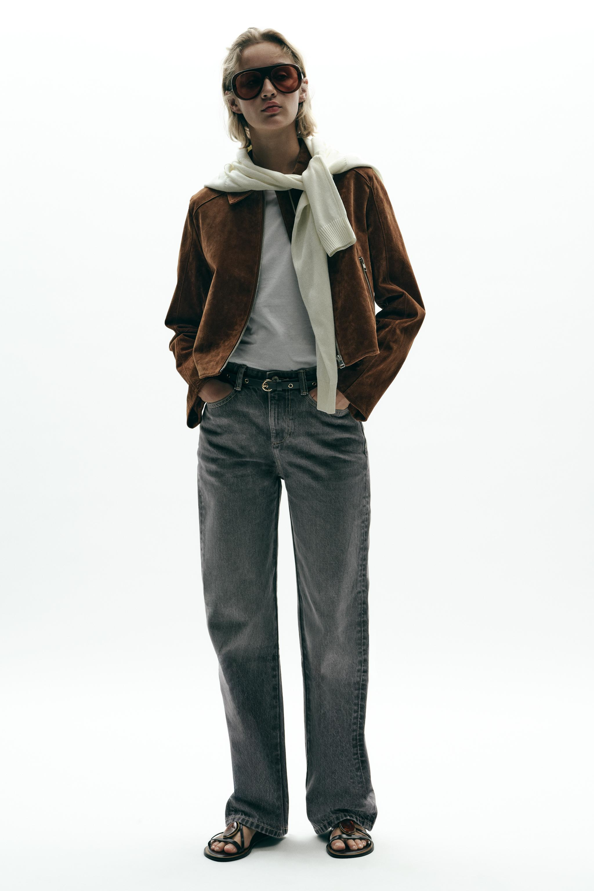 Z1975 HIGH-WAISTED REGULAR FIT JEANS WITH BELT | Zara US