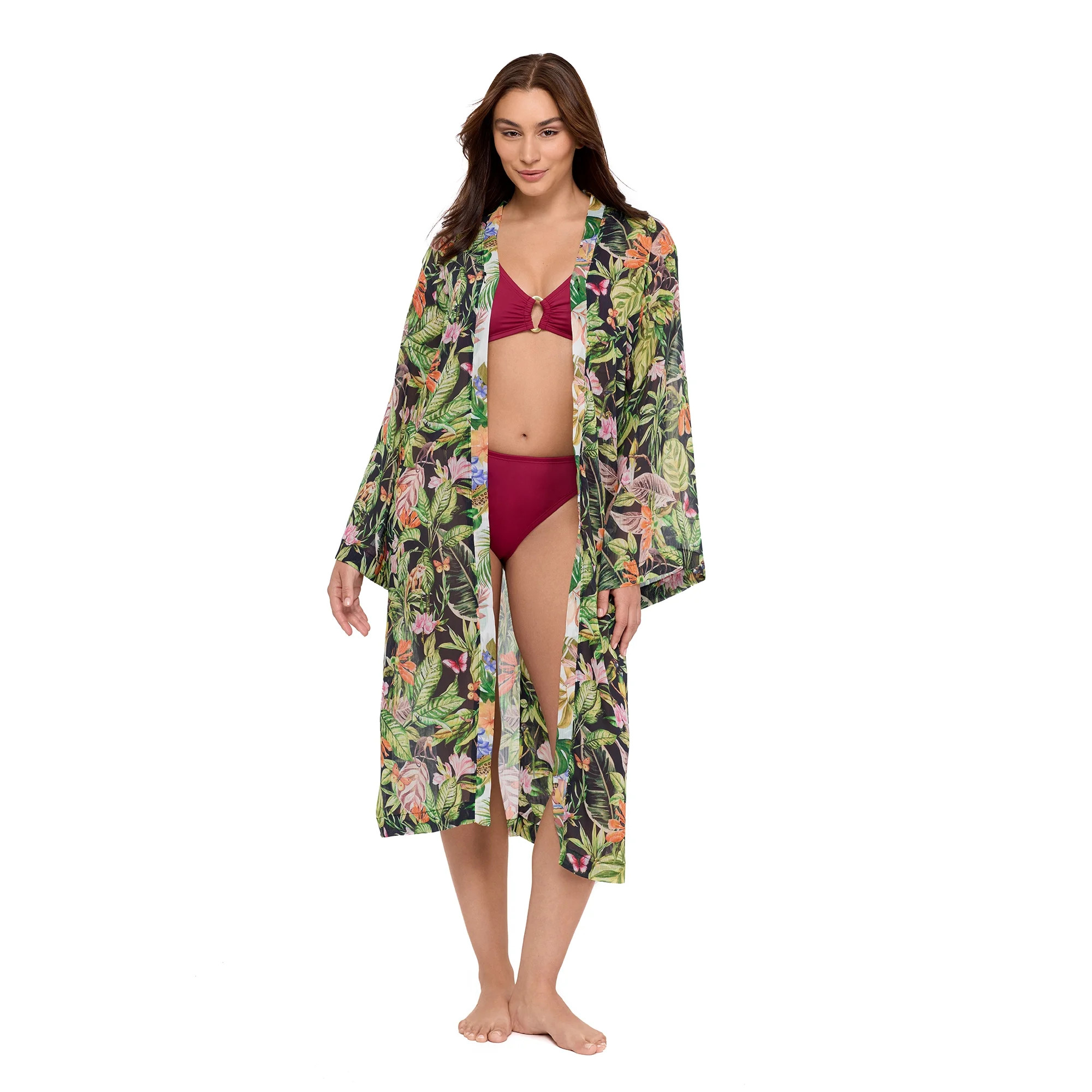 Sofia by Sofia Vergara Women's and Women's Plus Kimono Cover Up, Sizes XS-2X | Walmart (US)