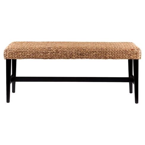 Water Hyacinth Bench - Black/Natural - Aiden Lane | Target