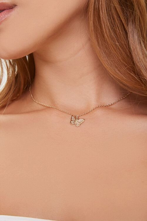 Upcycled Butterfly Charm Necklace | Forever 21 (US)