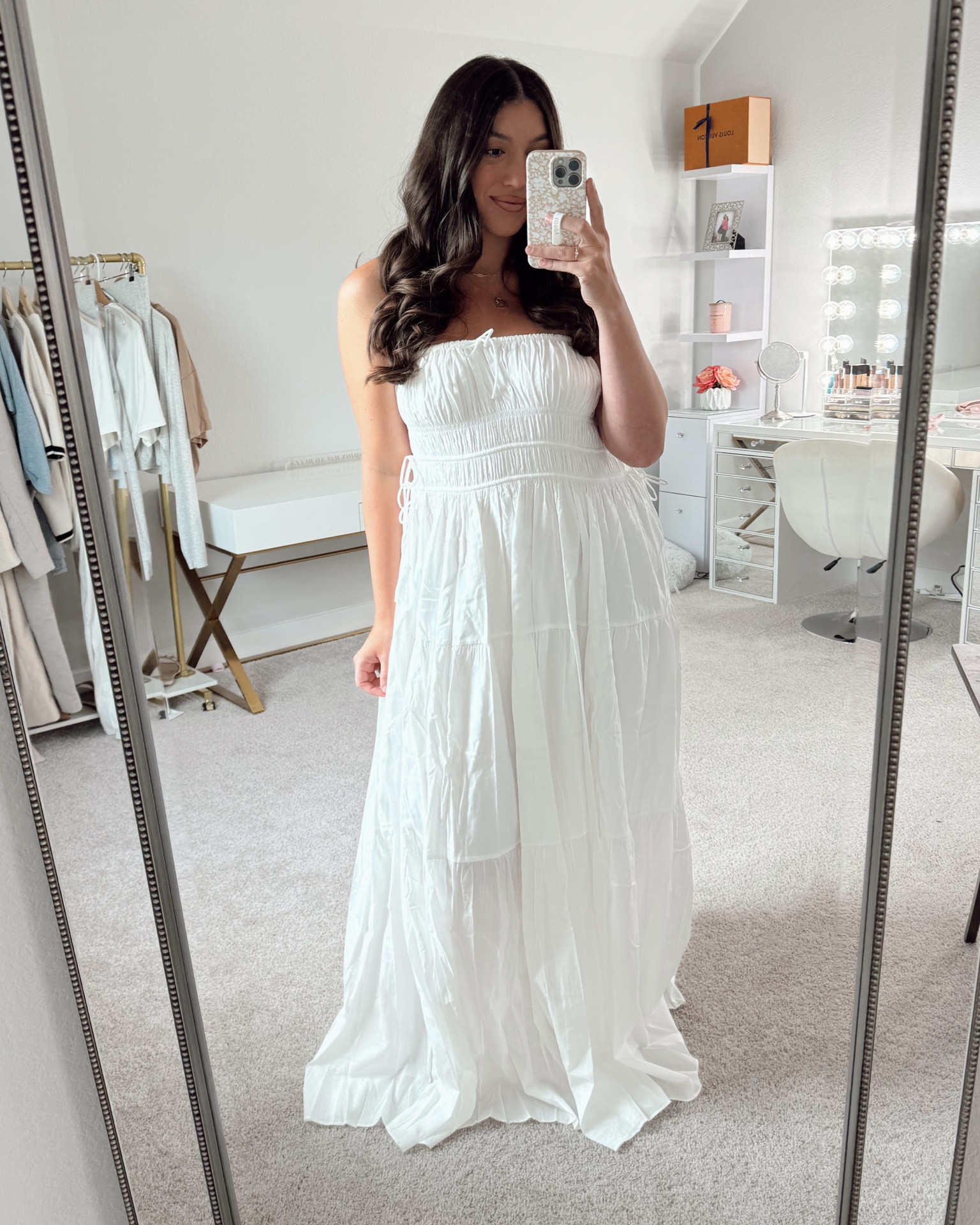 The most beautiful white flowy gown dress! This is what I’m wearing for our end of summer family photos! Would also be perfect for any upcoming trip or if you’re a bride with an upcoming shower!🤍

White dress, white gown, beach dress, floor length dress, romantic dress, midsize fashion, curvy fashion, maternity dress

#LTKMidsize #LTKTravel #LTKWedding