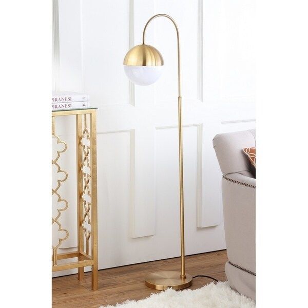 Safavieh Lighting 55.5-inch Jonas Brass Floor Lamp - 15.25" x 9.875" x 55.5" | Bed Bath & Beyond