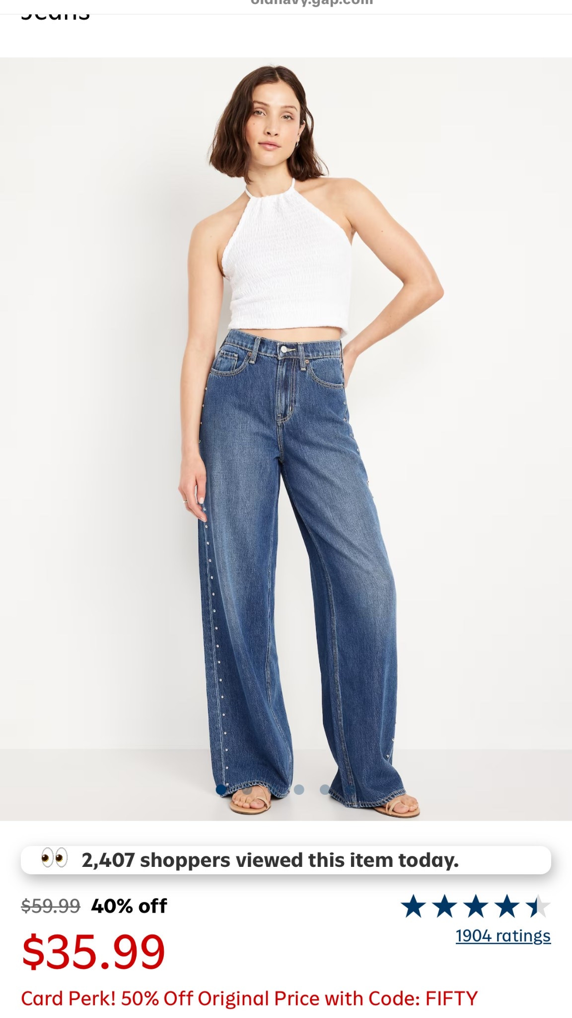 Old navy studded jeans! Ordered a 0!! Will review asap! Been looking for a good affordable pair! 

#LTKSeasonal #LTKStyleTip #LTKFindsUnder50