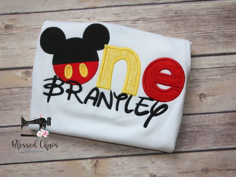 First Birthday Mickey Shirt or Bodysuit, One Mickey Birthday Shirt, Boys Mickey Birthday Shirt, M... | Etsy (US)
