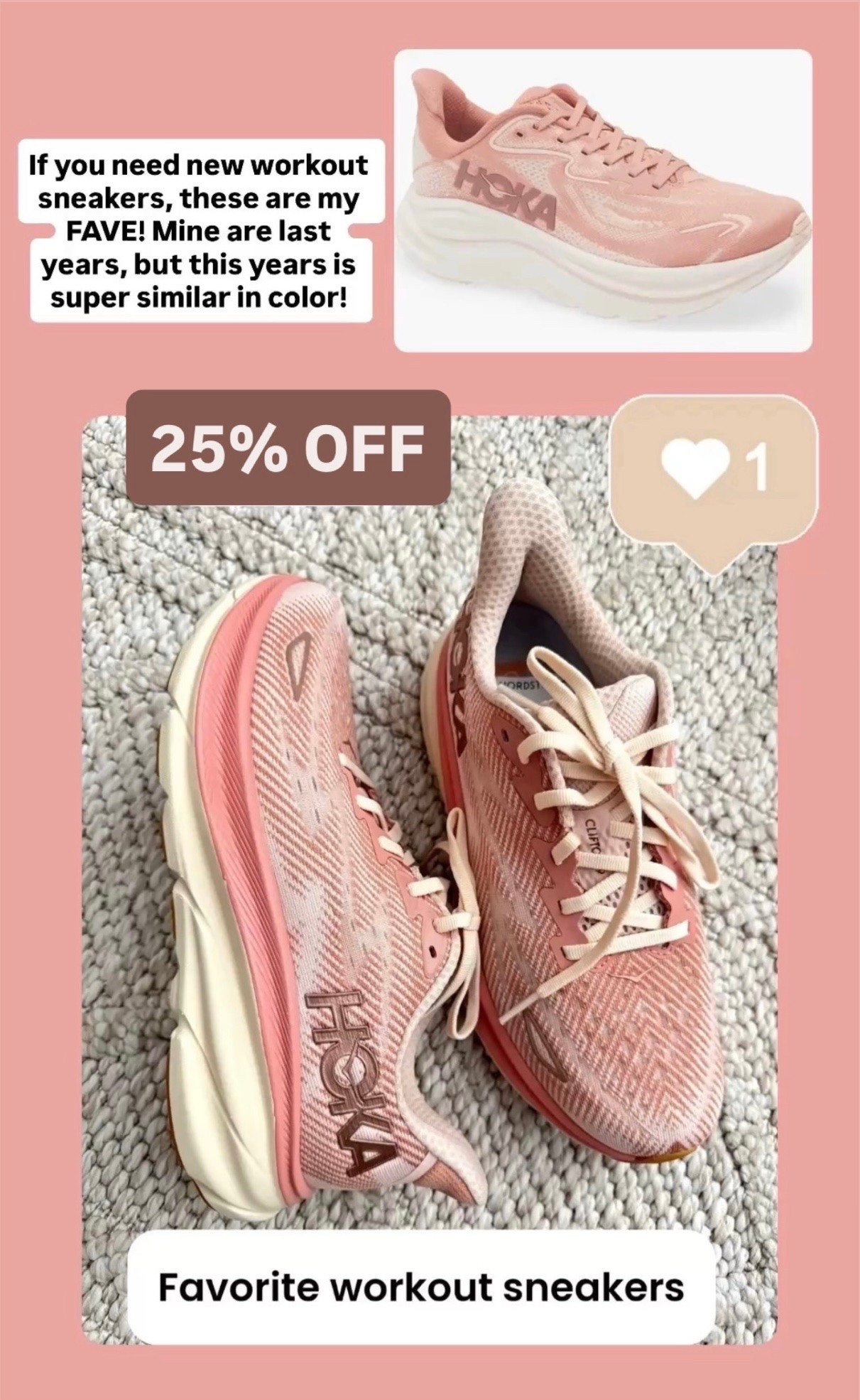 My favorite sneakers to workout in! They run TTS, no need to size up! Currently 25% OFF!

Hoka sneakers, workout, fitness 

#LTKSeasonal #LTKSaleAlert

#LTKootd #LTKMothersDay #LTKmomlife