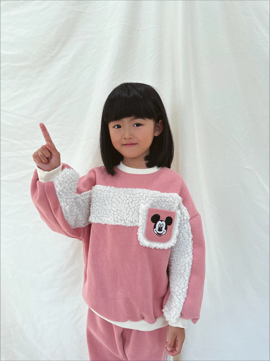 Happy Place Sherpa Crewneck + Sweatpants Peach | Sun Peony Coconut