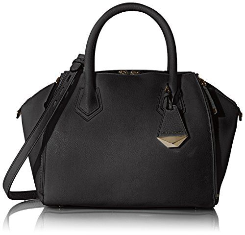 Rebecca Minkoff Mini Perry Satchel Shoulder Bag, Black, One Size | Amazon (US)