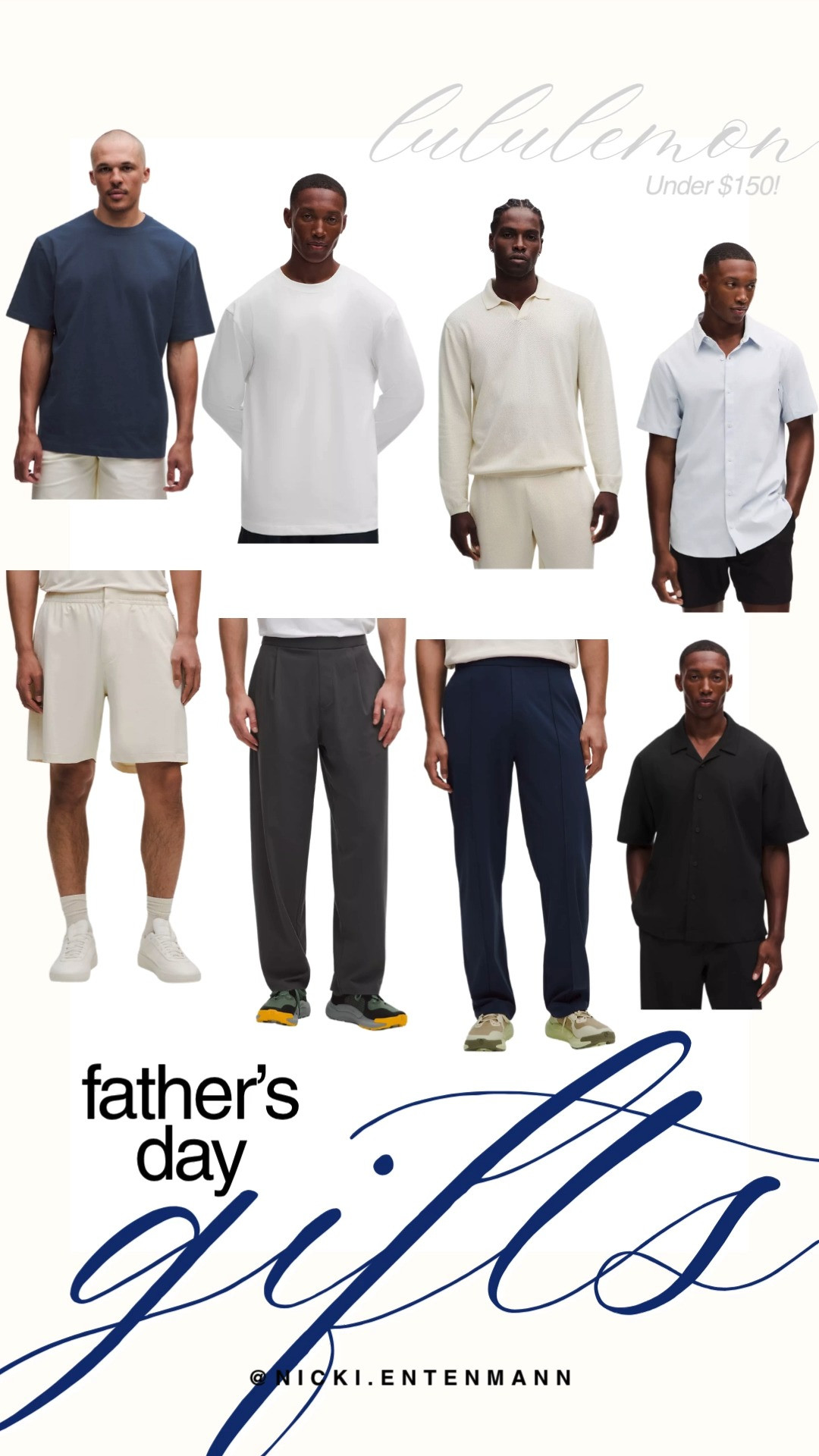 Discover the perfect premium Father's Day gifts from Lululemon that all come in under $150. This curated selection features ultra-comfortable apparel designed for both relaxation and everyday wear, including classic crewneck tees, long sleeve shirts, and sharp short sleeve button downs. Upgrade his wardrobe with versatile bottoms like lightweight lounge shorts and tailored athletic trousers in sleek navy, charcoal, and cream neutrals.

#lululemon #lululemonmen #fathersday #fathersdaygifts #giftideasfordad #mensstyle #athleisure #casualwear #giftguide #happyfathersday 

 #LTKootd #LTKActive #LTKMens