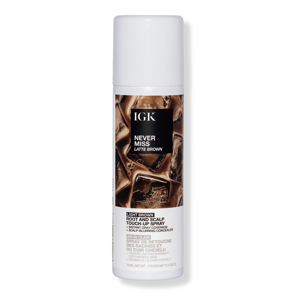 IGK NEVER MISS Root and Scalp Touch-Up Spray - Latte Brown | Ulta