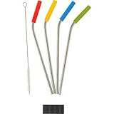 Good Cook Touch Stainless Steel Straws, 10 x 4.3 x 0.75, Assorted | Amazon (US)