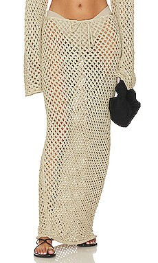 Bananhot Magen Knit Maxi Skirt in Ivory from Revolve.com | Revolve Clothing (Global)