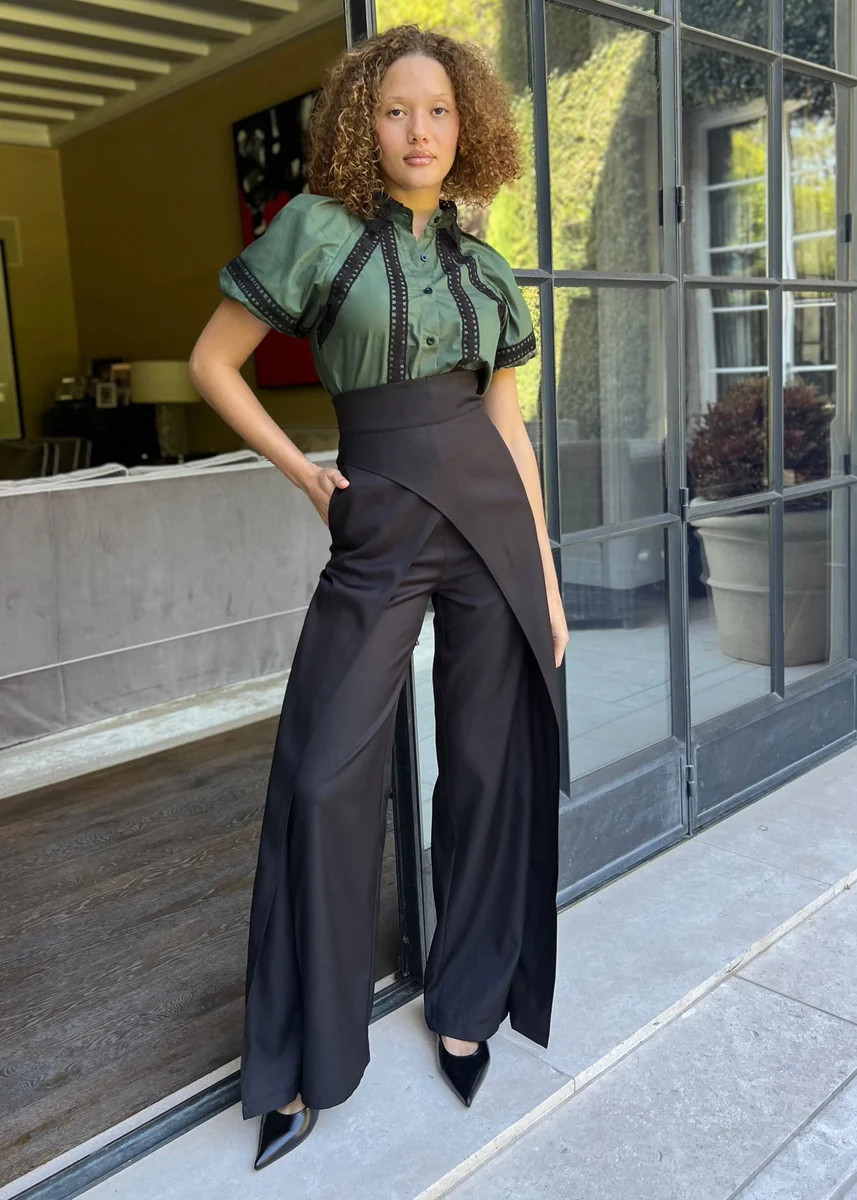 Coya Fly Away Tie Back Pants - Black | Benaar La