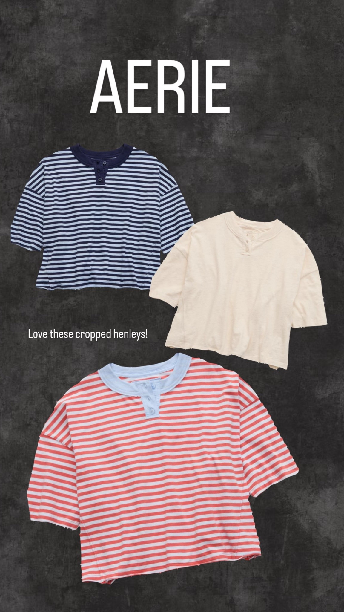 New Aerie Henleys!! Aren’t they so cute!?

#LTKootd #LTKFindsUnder50 #LTKmomlife
