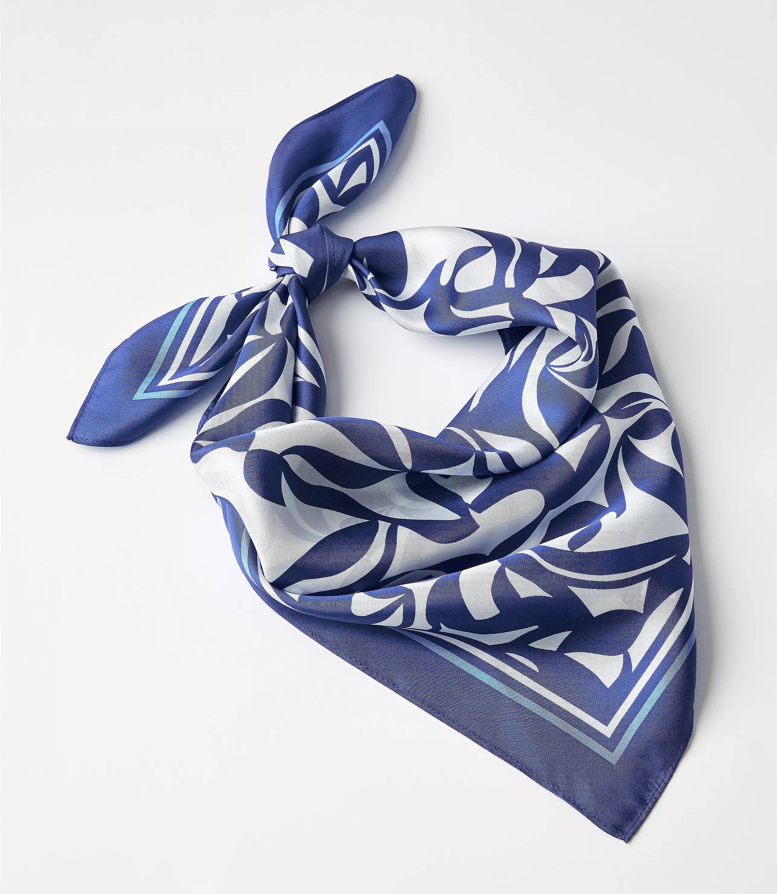 Abstract Swirl Square Silk Scarf | LOFT